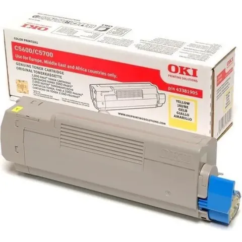 Oki 43381905 - Tonercartridge Geel