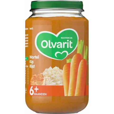 Olvarit Maaltijd 6m Wortel Kip Rijst 200 gr