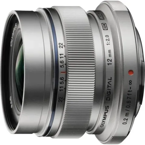 Olympus Groothoekobjectief -Olympus M.Zuiko Digital ED 12mm f/2 - Zilver