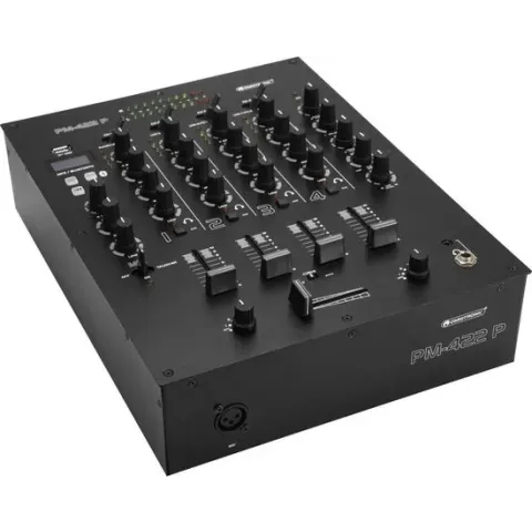 OMNITRONIC Mengpaneel USB - Audio mixer PM-422P 4-Channel DJ Mixer -  with Bluetooth en USB Player