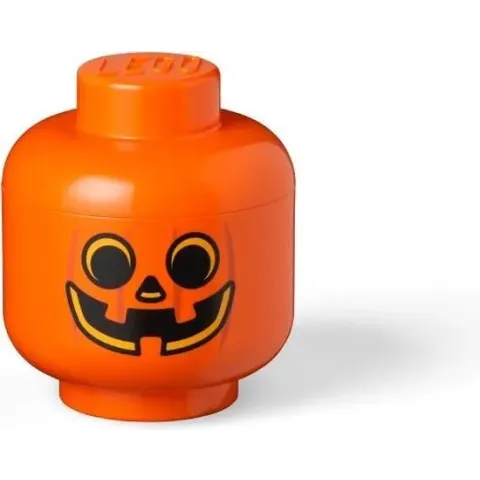 Opbergbox Iconic Hoofd Pompoen 16 cm, Oranje - LEGO