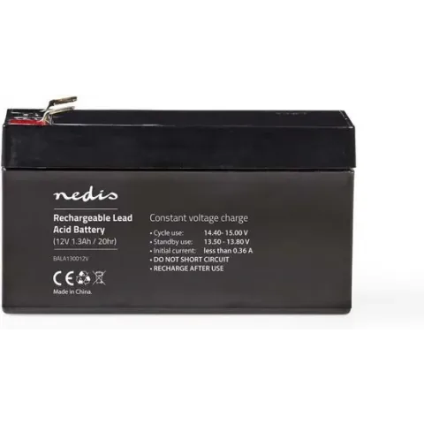 Oplaadbare Loodaccu | Lead-Acid | Oplaadbaar | 12 V | 1300 mAh | 97 mm | 43 mm | 52 mm