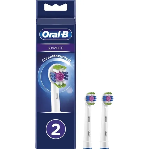 Oral-B 3D White - Met CleanMaximiser-technologie -  Opzetborstels - 2 Stuks