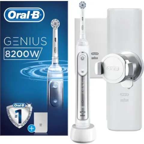 Oral-B Elektrische Tandenborstel Sensitive Genius 8200w Silver (Eb60) Cp 1 Stuks
