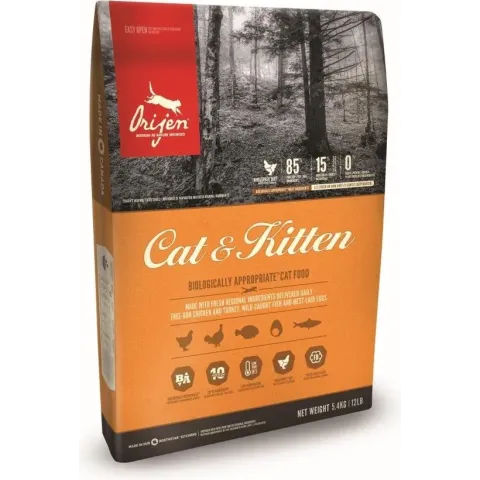 Orijen Whole Prey Cat & Kitten Kip&Kalkoen - Kattenvoer - 340 g
