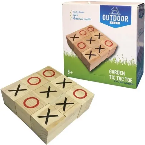 Outdoor Play Boter Kaas en Eieren - Speelgoed - Houten spel - Geschikt voor buiten - Vanaf 5 jaar
