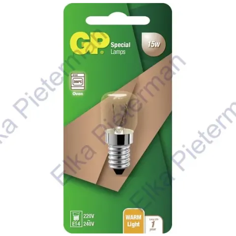 Ovenlamp E14 15W 300Â° Buis