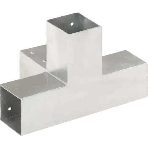 Paalverbinding X-vorm 71x71 mm gegalvaniseerd metaal