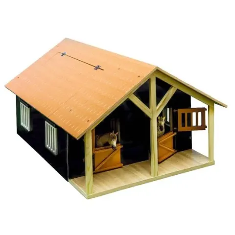 Paardenstal hout met 2 boxen en berging 51x40,5x27