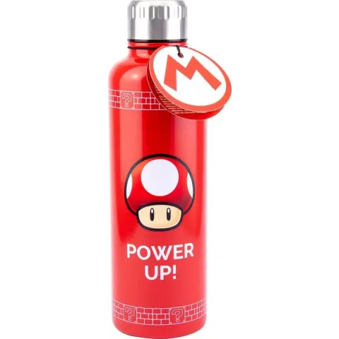 Paladone Nintendo Super Mario Power Up Drinkfles - 600ml - Rood