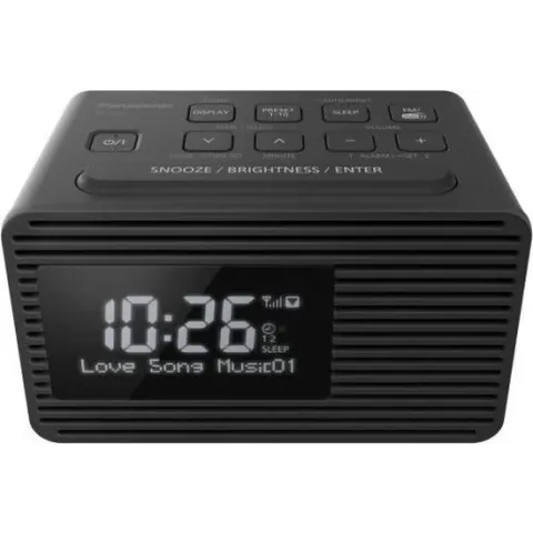 Panasonic RC-D8EG-K radio Klok Zwart