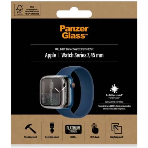PanzerGlass Full Body Case voor de Apple Watch Serie 7 - 45 mm - Transparant