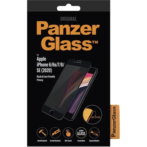 PanzerGlass Case Friendly Privacy Screenprotector voor de iPhone SE (2020) / 8 / 7 / 6(s)