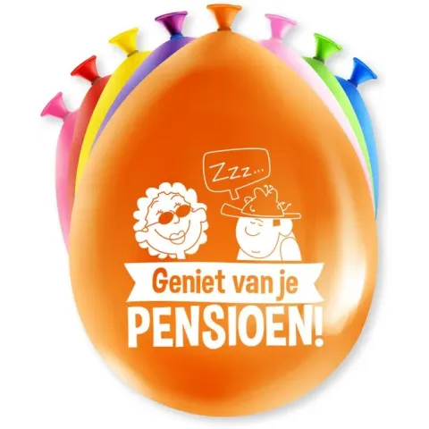 Paperdreams Happy party ballon - Pensioen 8st