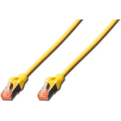 Patchkabel DIGITUS RJ45 S/FTP Cat6 5.00m geel Hebelschut