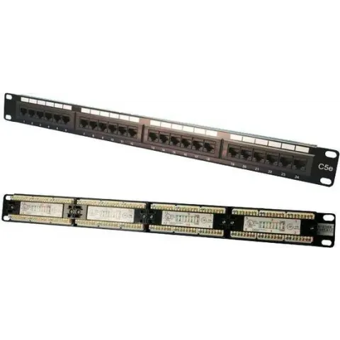 Patchpanel LogiLink 24-Port RJ45 Cat5e 19"unafgeschermd