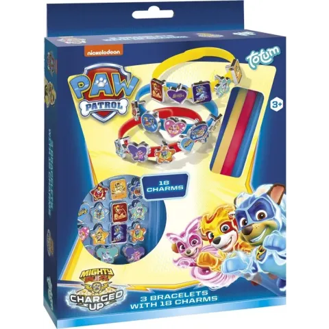 Paw Patrol Bracelets and charms - 3 armbandjes met 18 schuifbedels maken - Totum sieradenset