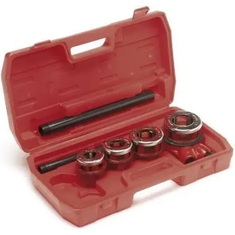 Perel Draadsnijset 1/2-3/4-1-1 1/4 Inch Zwart 5-delig