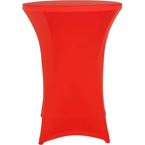 Perel - Statafelrok - Met Extra Cover - Statafel Tafelrok - Rood - Statafelhoes - Stretch – Statafelrok voor Statafel ∅80-85 x 110 cm