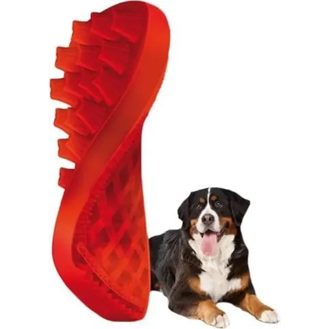 Pet+me dog long hair brush rood - 1 st