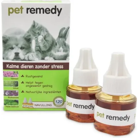 Pet Remedy Verdamper Navulling - Dierenantistressmiddel - 2 x 40 ml