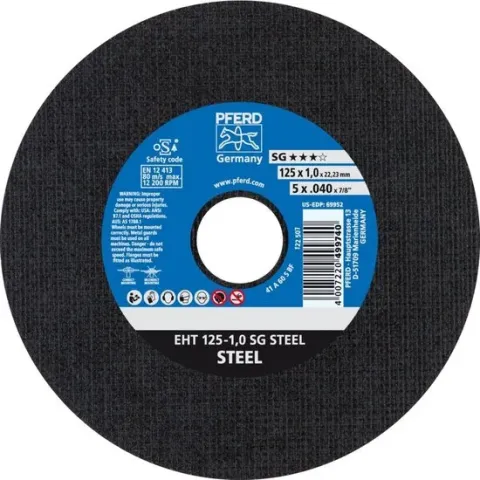 PFERD - Slijpschijf vlak, staal - EHT 125-1,0 SG STEEL