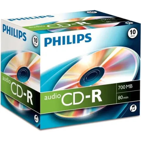 Philips CR7A0NJ10 - CD-R 80Min - 700MB - Audio - Jewelcase - 10 stuks