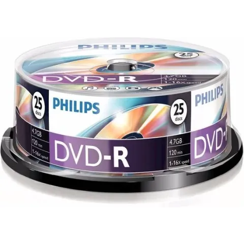 Philips DM4S6B25F - DVD-R - 4,7GB - Speed 16x - Spindle - 25 stuks