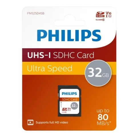 Philips FM32SD45B - SDHC kaart 32GB - Class 10 - UHS-I U1