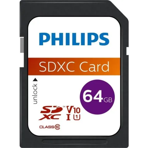 Philips FM64SD55B flashgeheugen 64 GB SDXC Klasse 10 UHS-I