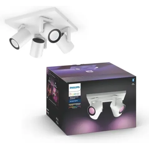 Philips Hue - Argenta - White and Color Ambiance - opbouwspot - 4 lichtpunten - wit - Bluetooth
