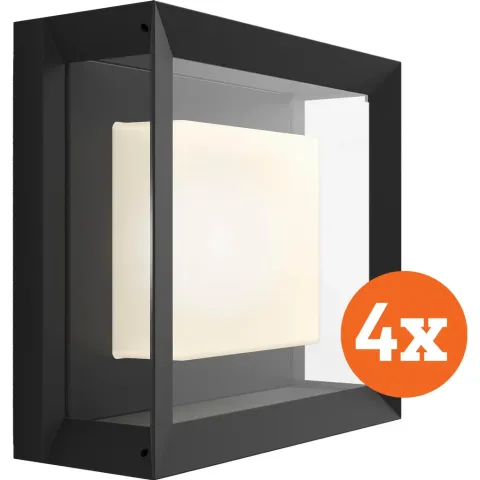 Philips Hue Econic Wandlamp Modern Buiten 4-Pack