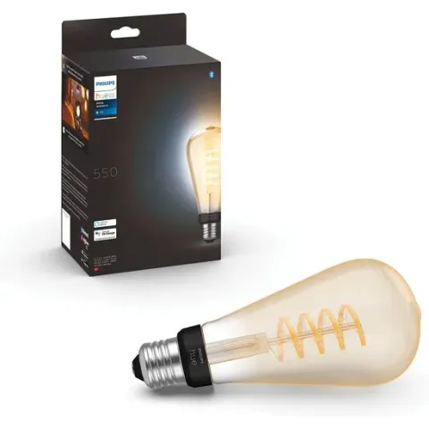 Philips Hue Filament Lichtbron E27 Edisonlamp ST72 - warm tot koelwit licht - groot - 1-pack - Bluetooth