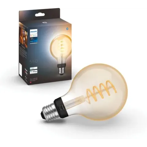 Philips Hue Filament Lichtbron E27 Globelamp G93 - warm tot koelwit licht - klein - 1-pack - Bluetooth