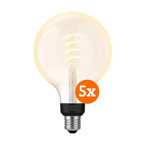 Philips Hue Filament White Ambiance Globe XL 5-pack