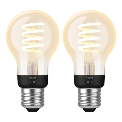 Philips Hue Filamentlamp White Ambiance Standaard E27 2-pack