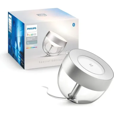 Philips Hue Iris Tafellamp - White and Color Ambiance - Gëintegreerd LED - Zilver - 8,1W - Bluetooth - Limited Edition