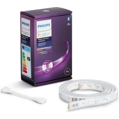 Philips Hue Lightstrip Plus - Wit en gekleurd licht - 1m - Uitbreiding - Met bluetooth ondersteuning - V4