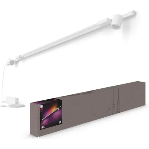 Philips Hue Perifo railverlichting muur - 2-spots - 1 gradient light tube - wit - basisset