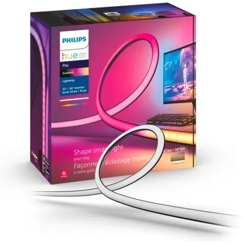 Philips Hue Play gradient lightstrip PC monitor - wit en gekleurd licht – 3x 24-27 inch monitor