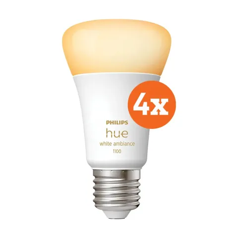 Philips Hue White Ambiance E27 10.5W 4-pack