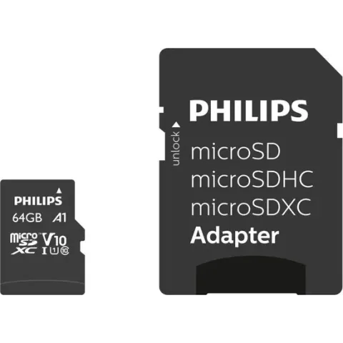 Philips Micro SDXC 64GB UHS-1 U1 - met adapter