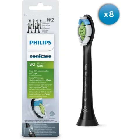 Philips Sonicare HX6068/13 Optimal Zwart Opzetborstels - 8 stuks