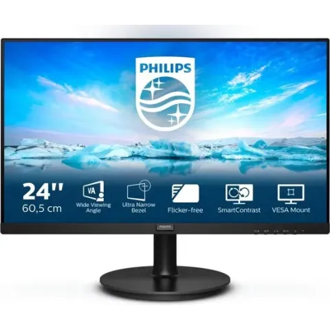 Philips V Line 241V8LA/00 LED display 60,5 cm (23.8") 1920 x 1080 Pixels Full HD Zwart