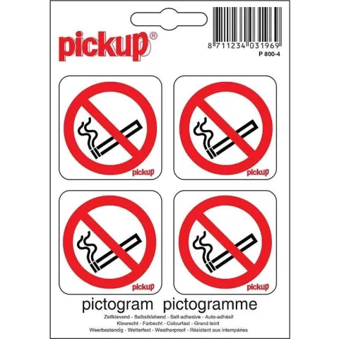 Pickup Mini Pictogram 4,7x4,7 cm - Verboden te roken