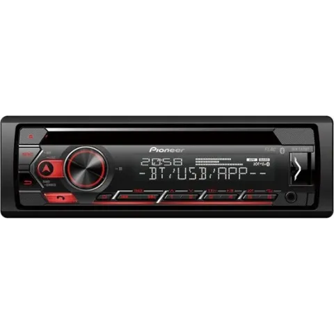Pioneer DEH-S420BT Autoradio Enkel din Rood-CD Tuner-USB-Bluetooth - 4 x 50 W