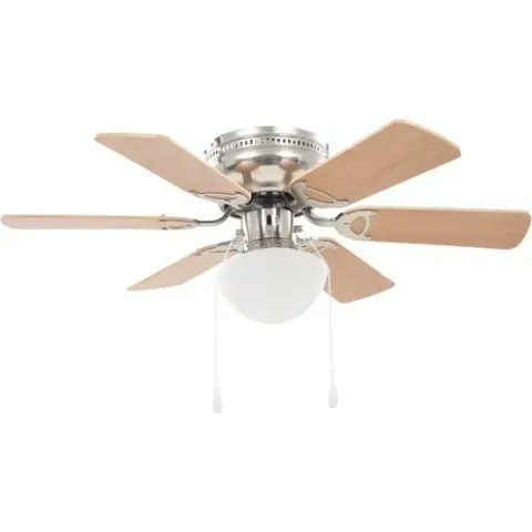 Plafondventilator met lamp 82 cm lichtbruin