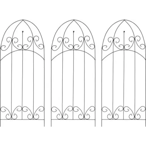 Plantenklimrekken 3 st 40x100 cm ijzer zwart