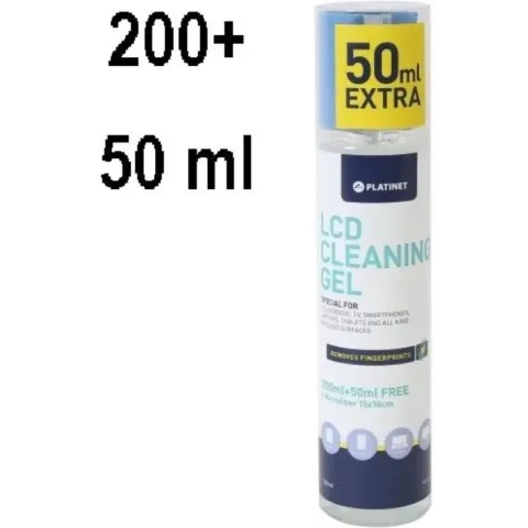 PLATINET Set for cleaning LCD - speciale gel 200 ml+ 50 ml Extra - Schoonmaak set