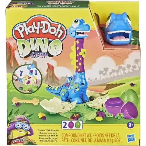 Play-Doh Dino Crew Langnek Bronto - Klei Speelset